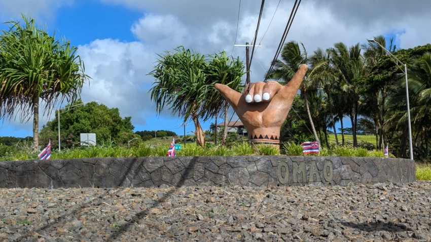 Hawaiian Hand Sign Koloa, Kauai, Hawaii